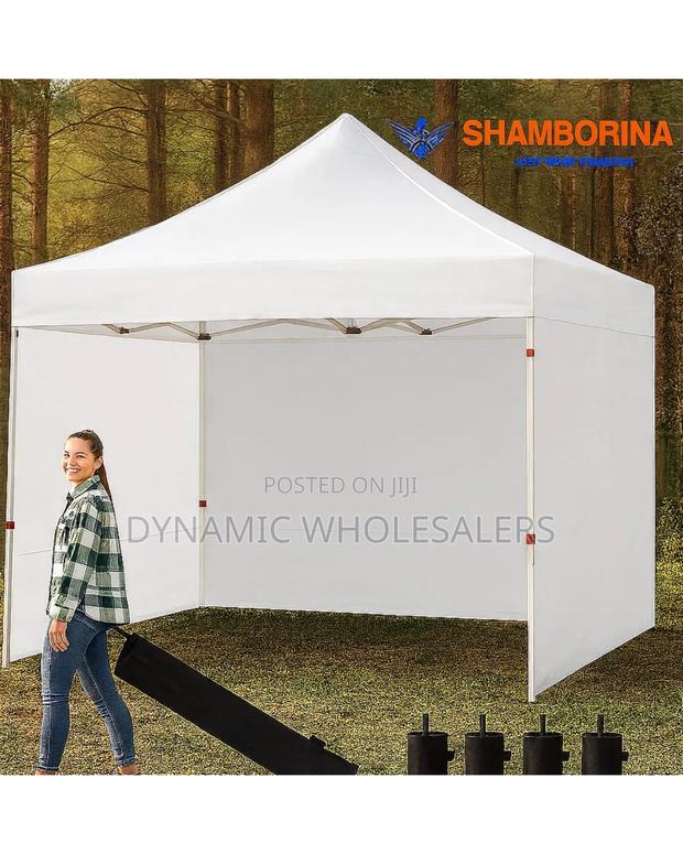 Shamborina Pop-Up Canopy Tent With Three White Sidewalls