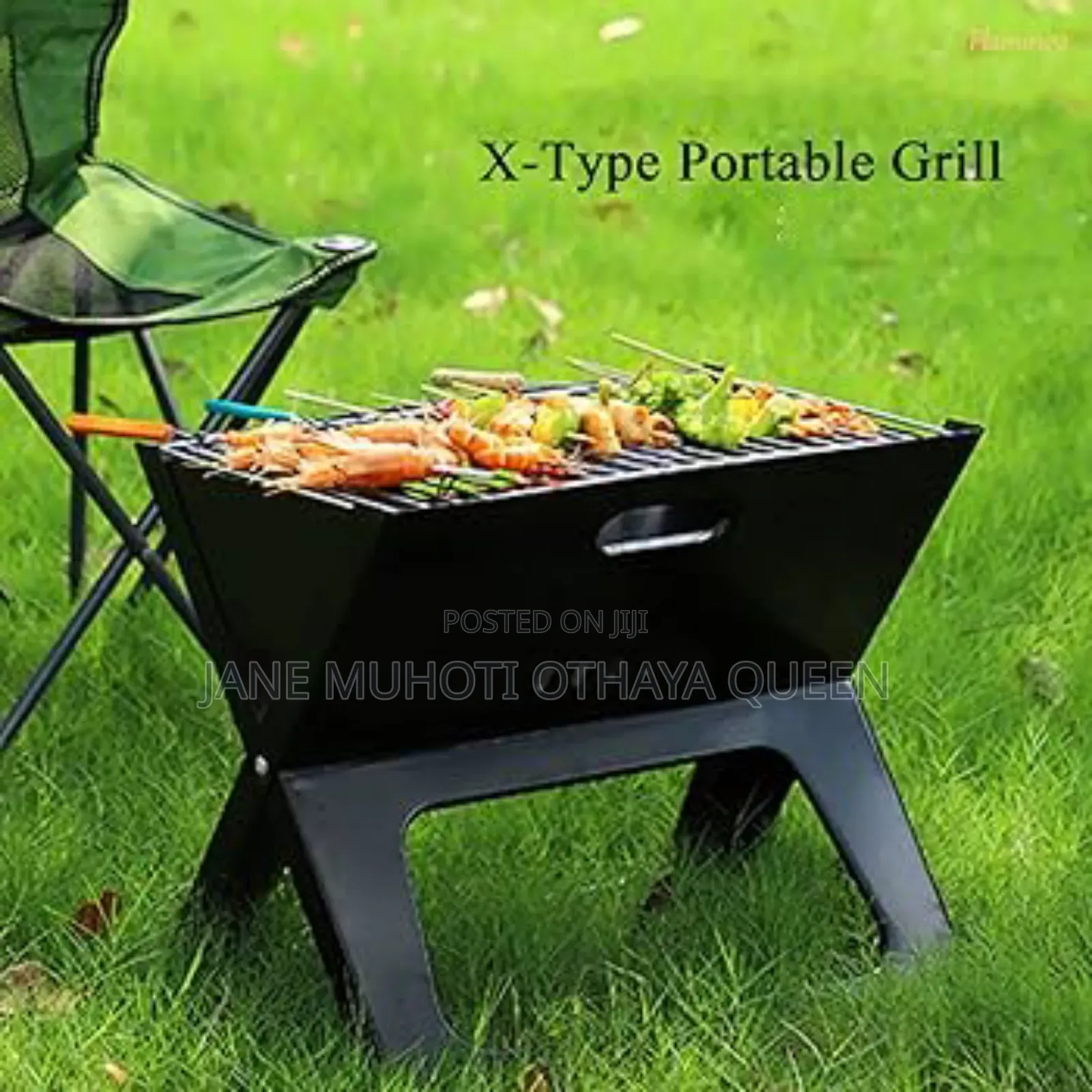 Portable X-Shape Charcoal BBQ Grill