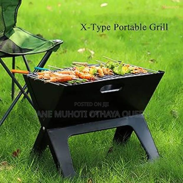 Portable X-Shape Charcoal BBQ Grill