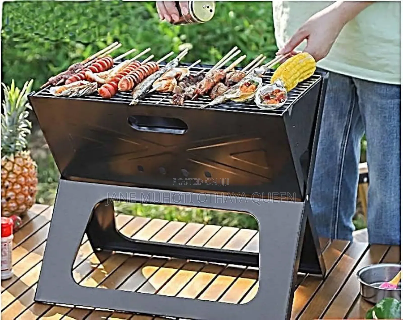 Portable X-Shape Charcoal BBQ Grill