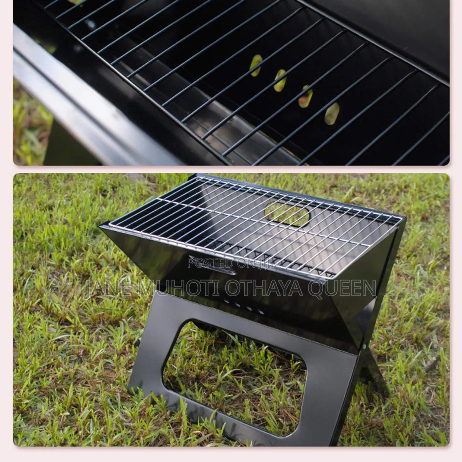 Portable X-Shape Charcoal BBQ Grill