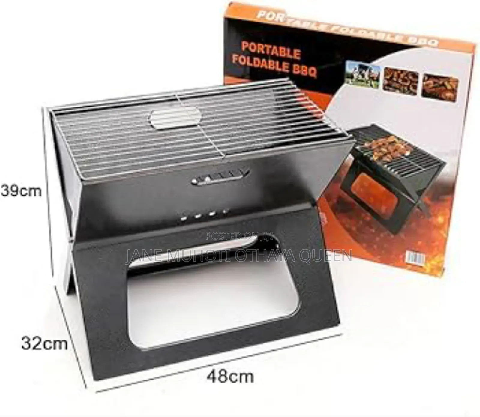 Portable X-Shape Charcoal BBQ Grill