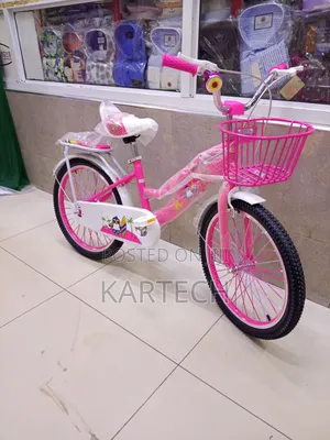 Girls Pink Bicycle Size 20 With Front Basket