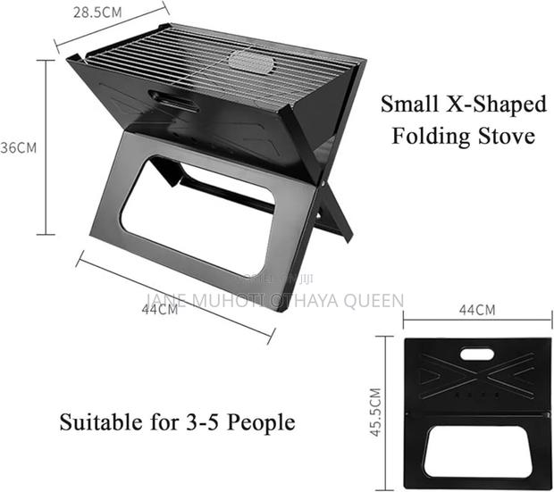 Portable X-Shape Charcoal BBQ Grill - thumbnail 8