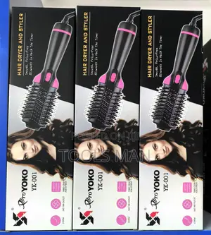 Yoko Yk-001 Hair Dryer Styler,4-in-1 Ionic Hot Air Brush Volumizer