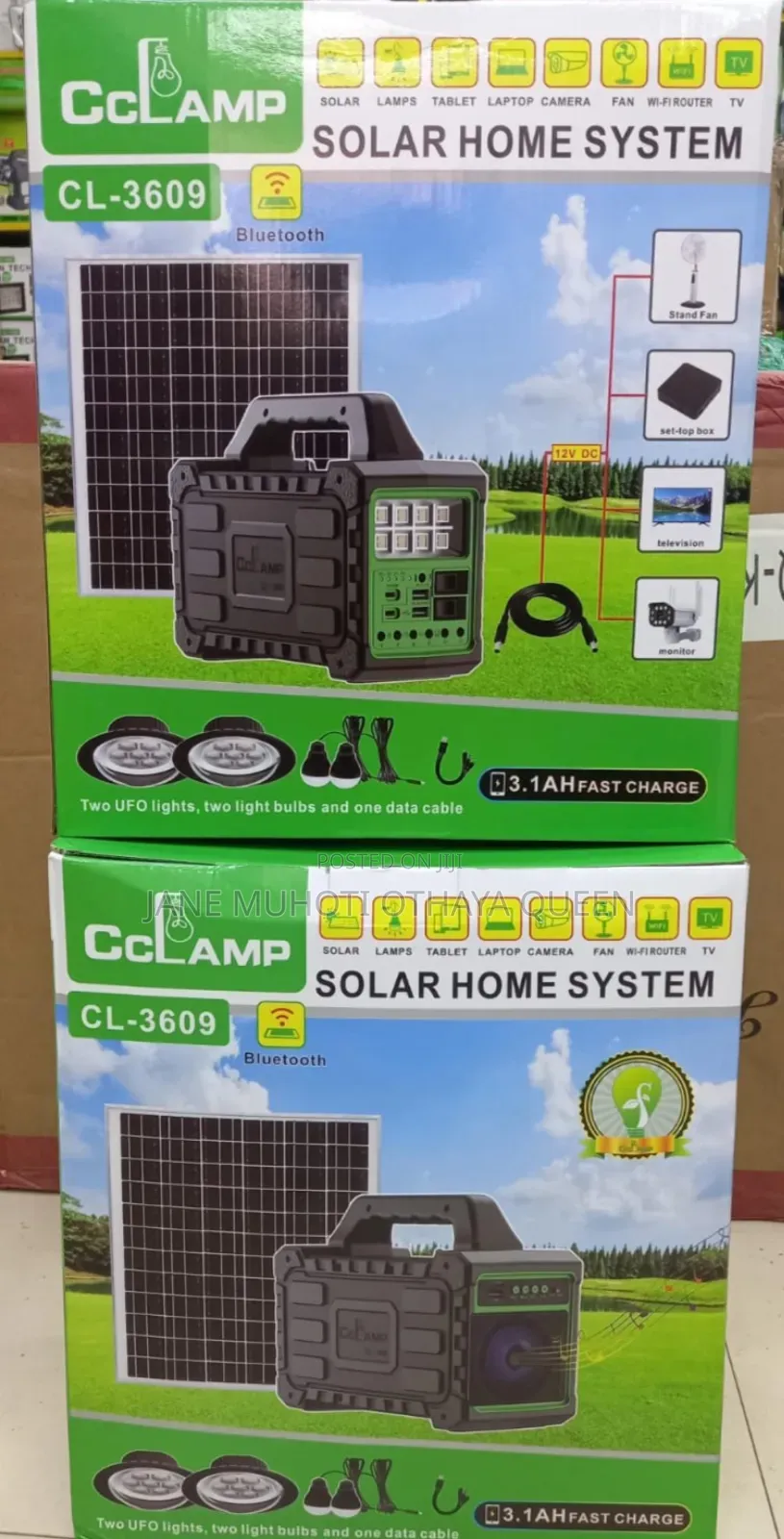Portable Solar Power Station 12v 7ah With 4 Solar Panels