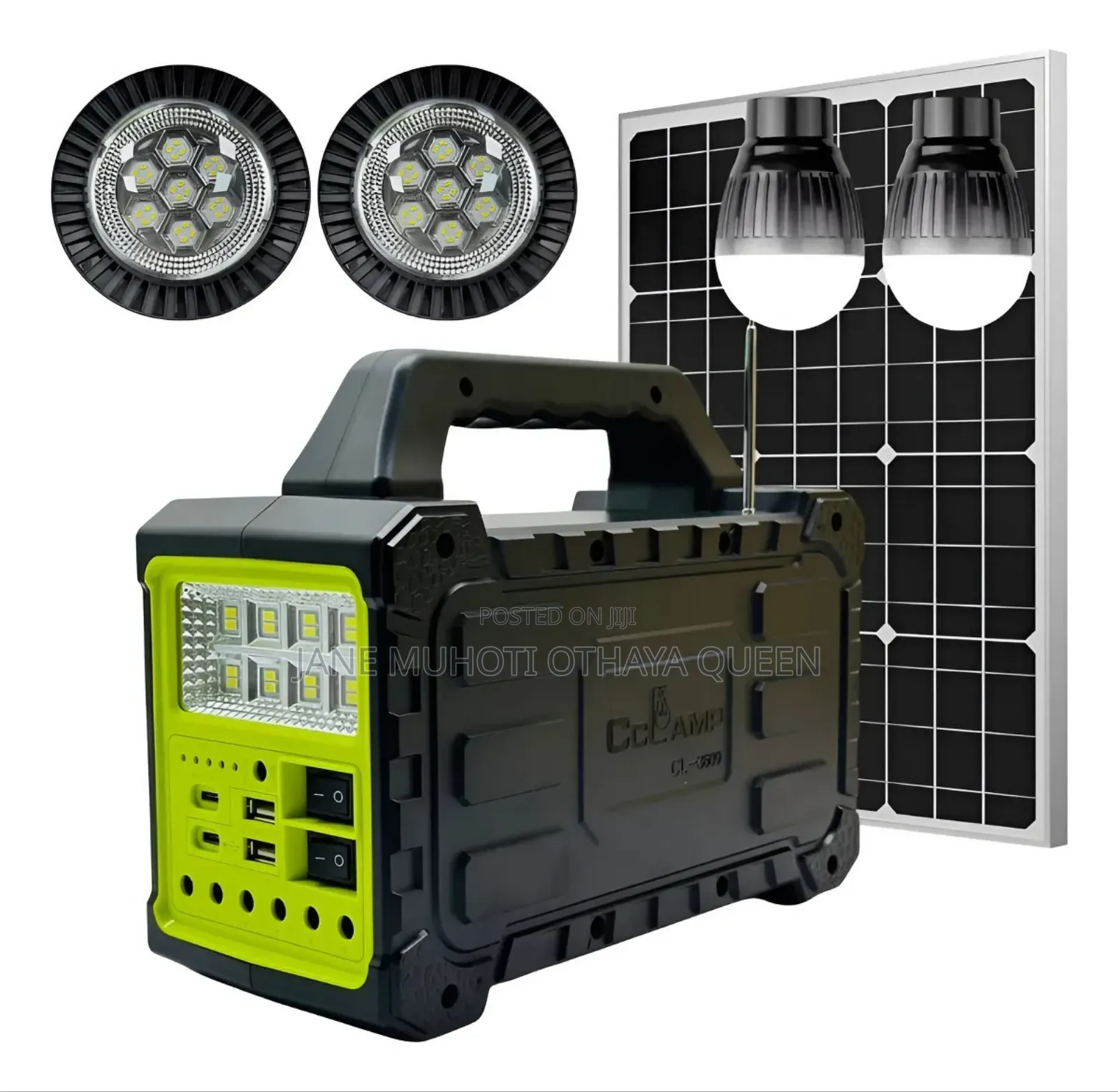 Portable Solar Power Station 12v 7ah With 4 Solar Panels