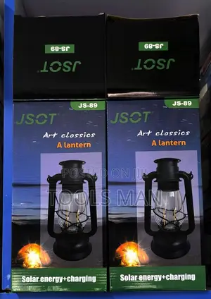 Lamp.Art Classic Vintage Retro Solar/Electric Rechargeable Lantern