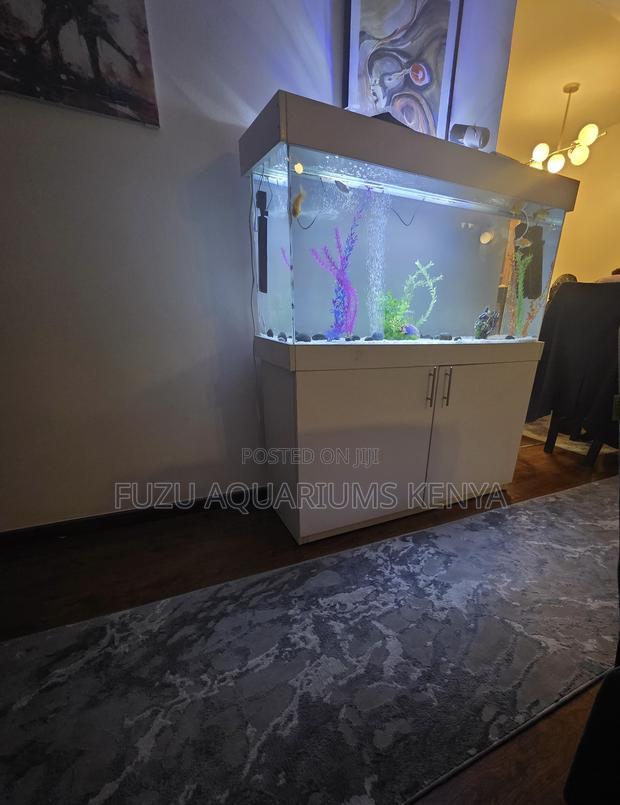 Sturdy Wooden Aquarium Stand Tank Combo - main view