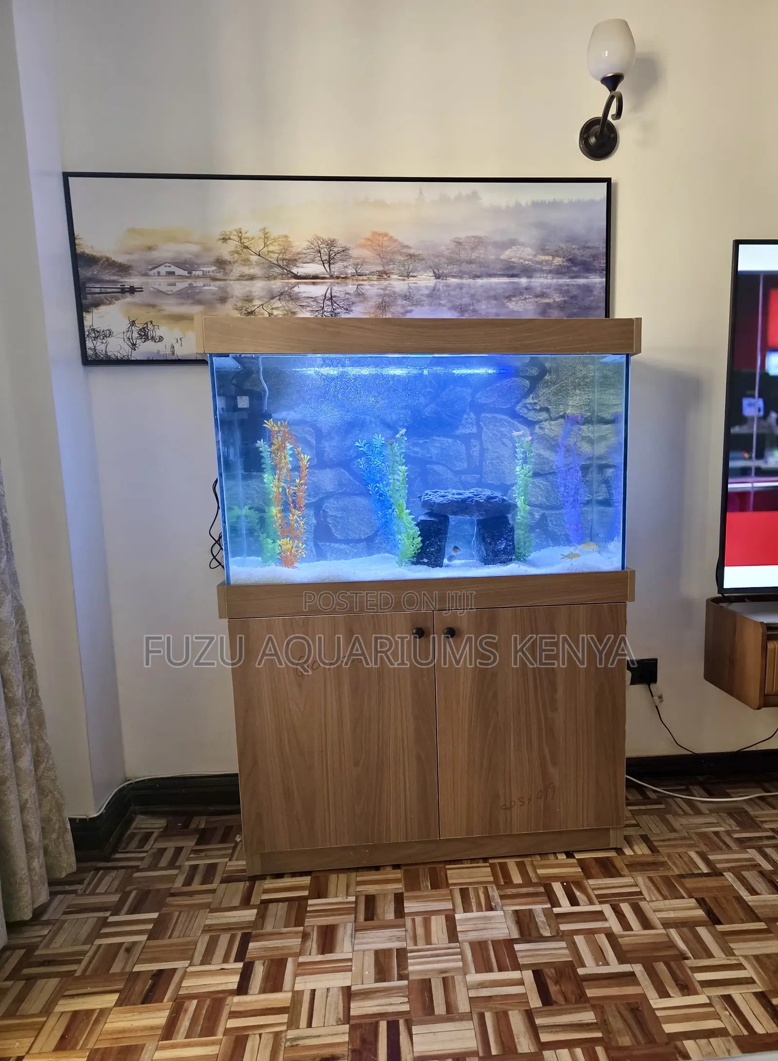 Traditional Style Aquarium in Light Timber Finish