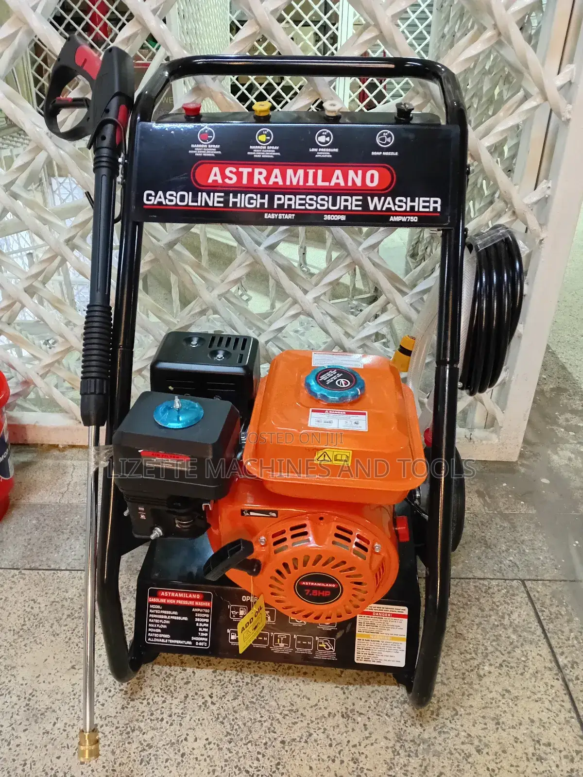 Astramilano 3600psi Petrol Carwash Machine 7.5hp