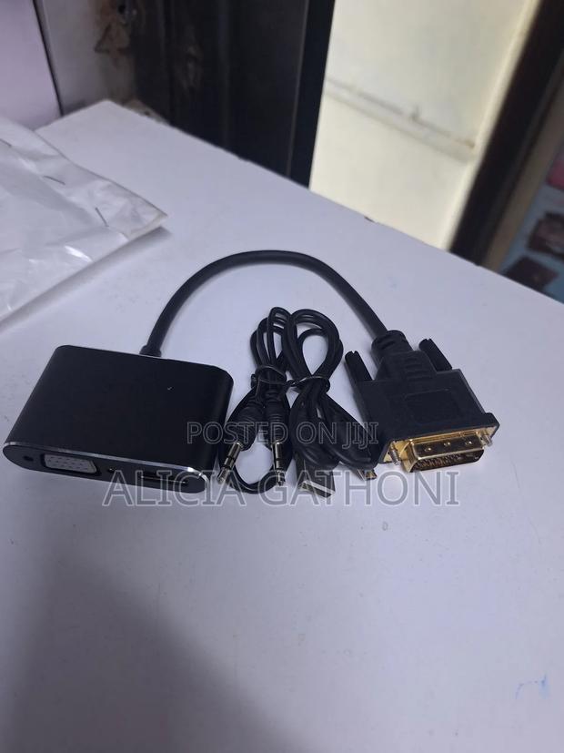 Dvi to Hdmi+Vga Adapter With Audio - main view