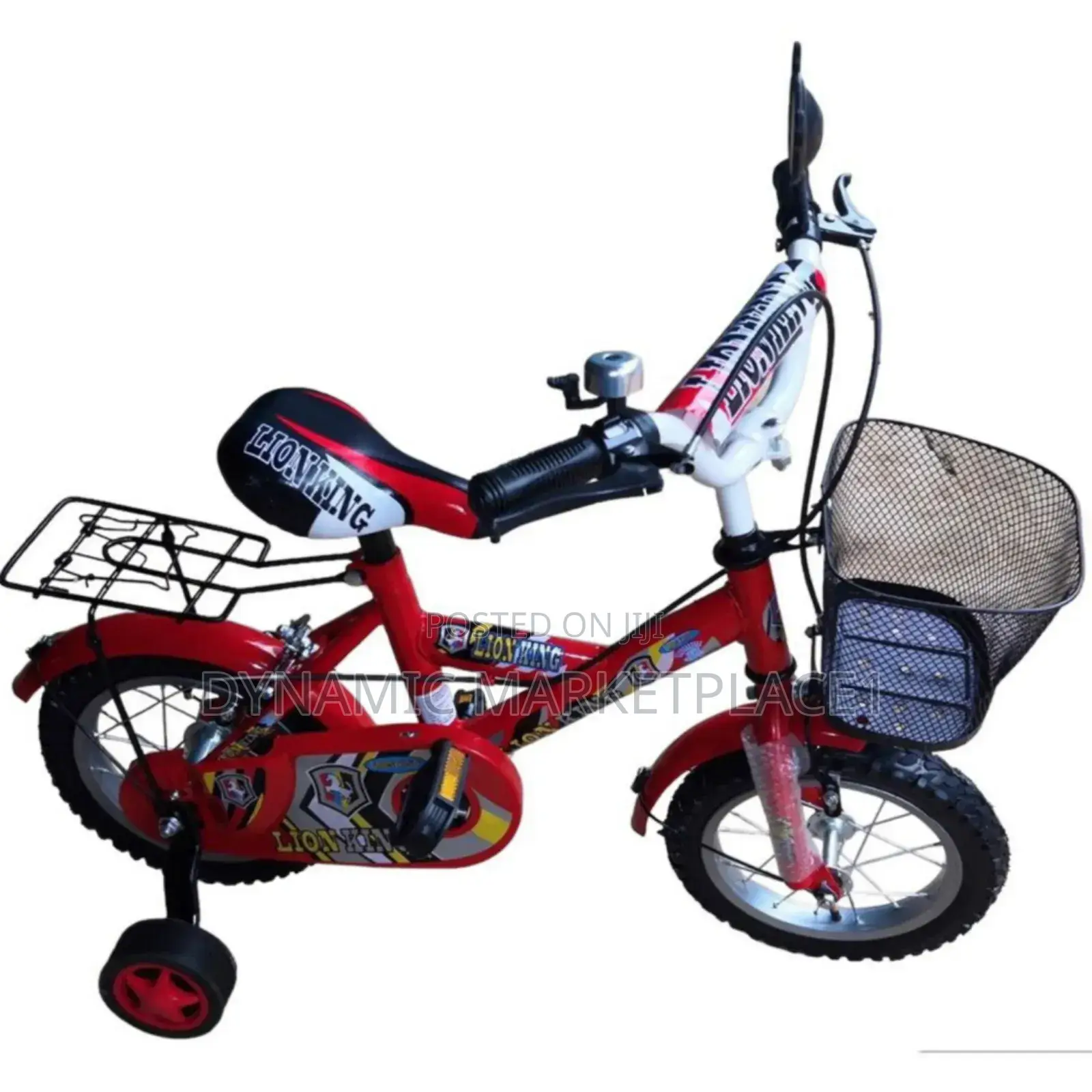Lion King 12-Inch Kids' Bicycle (Red) With Training Wheels
