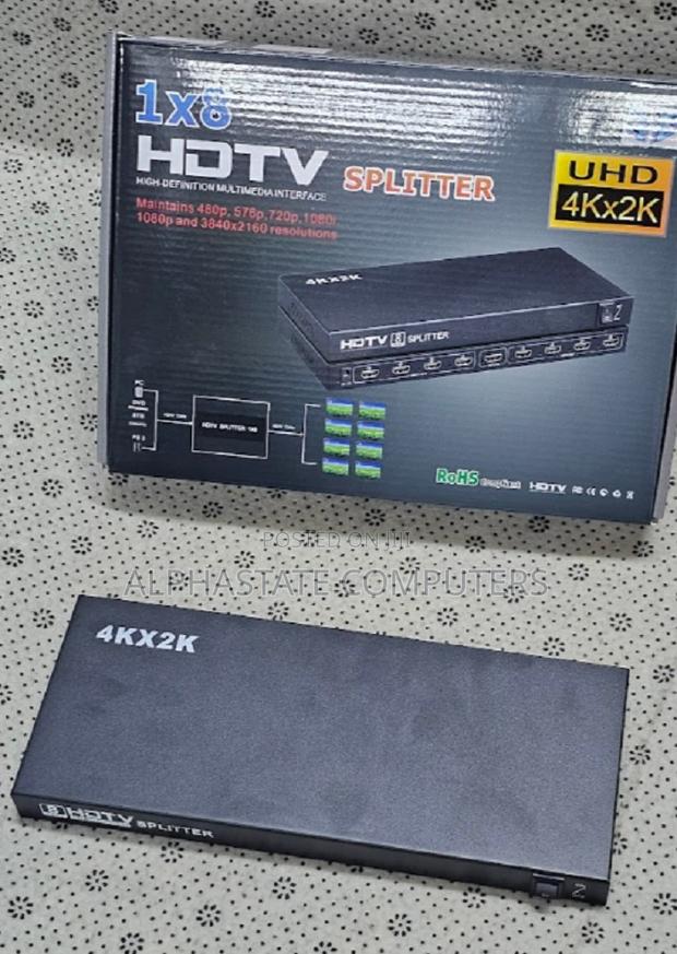 Ultra Hd × Hdmi Splitter 1 Input 8 Output for Tv, Monitor