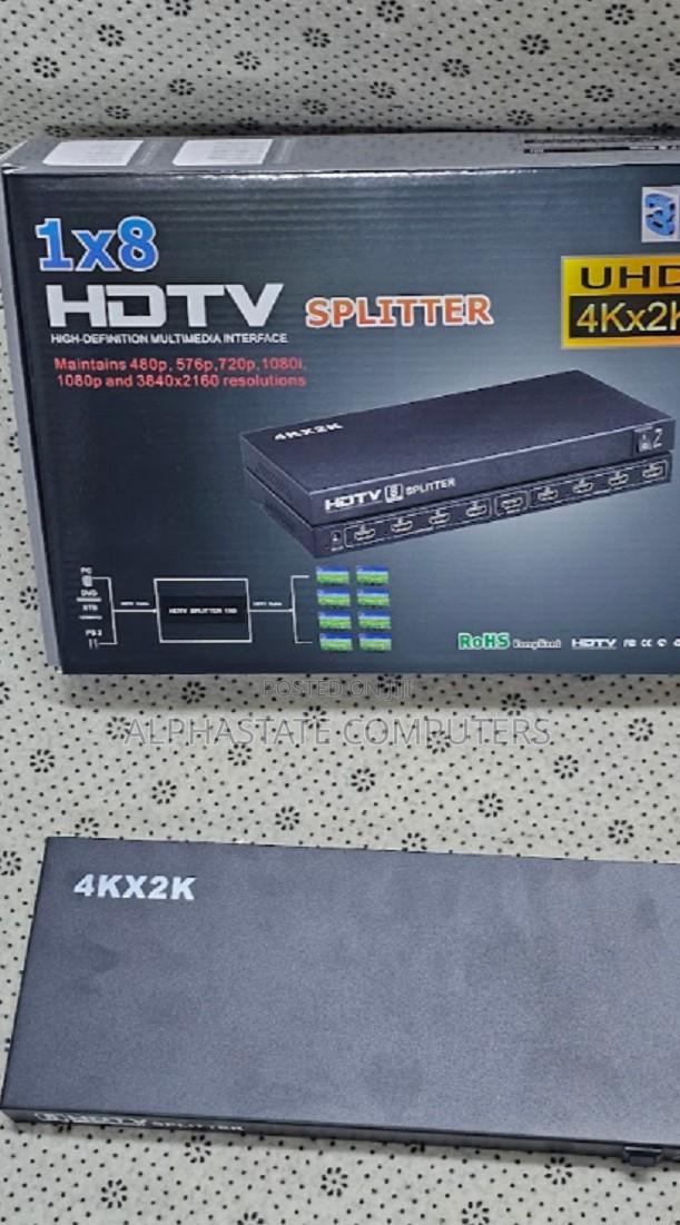 1×8 Ultra Hd Hdmi Splitter With × Support for Tv Walls