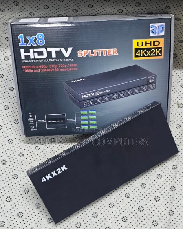 Ultra Hdmi Signal Splitter 1×8 With × and Full Hd Output Support