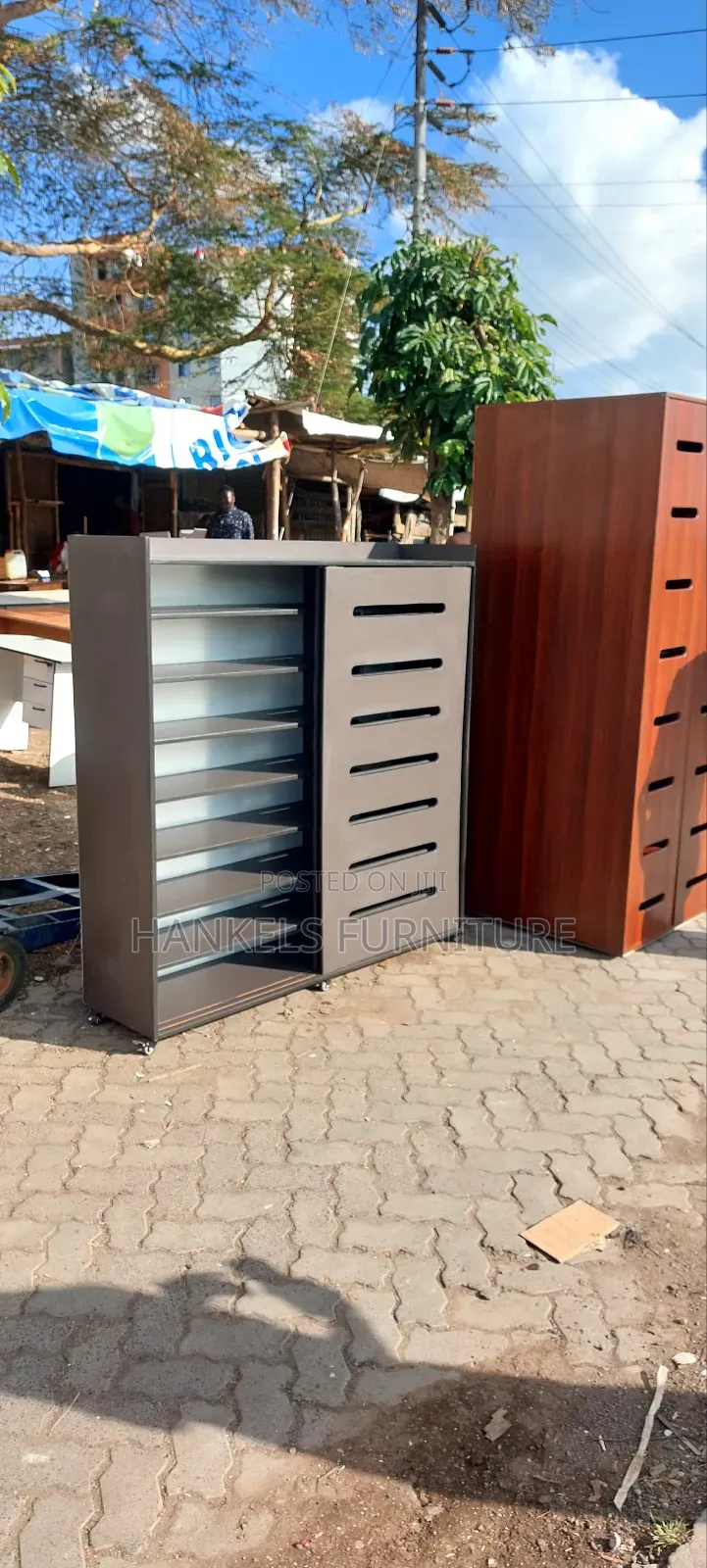 Sliding Door Wooden Shoe Cabinet