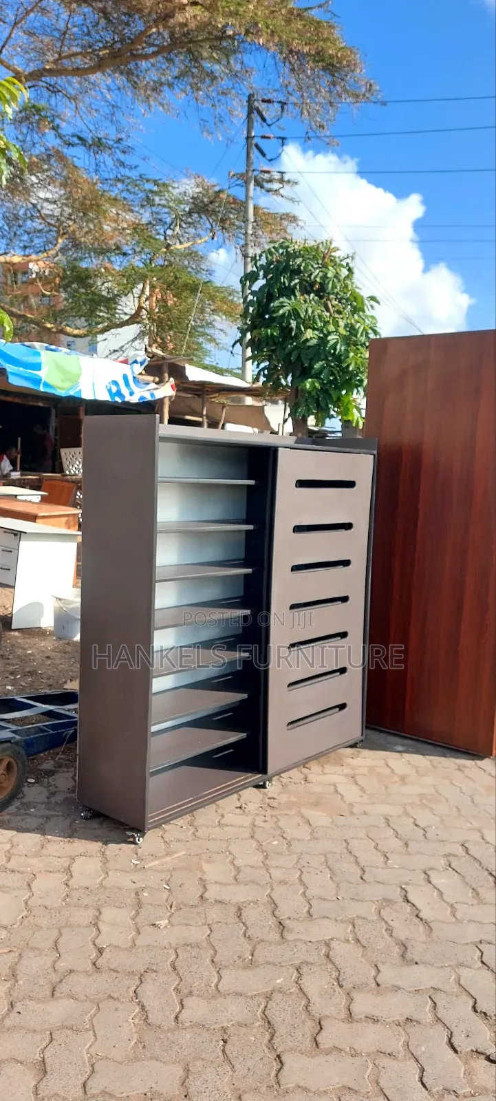 Sliding Door Wooden Shoe Cabinet