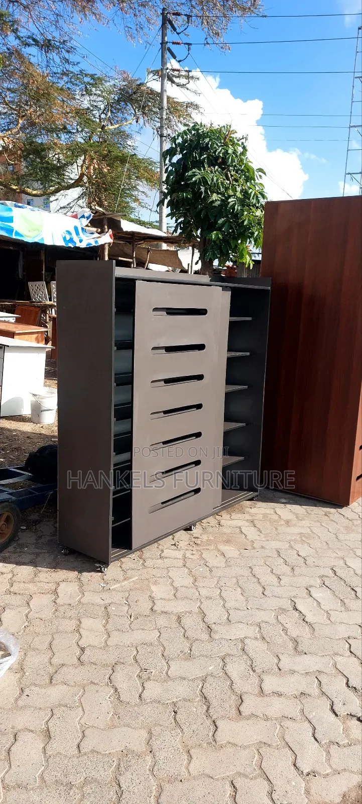 Sliding Door Wooden Shoe Cabinet