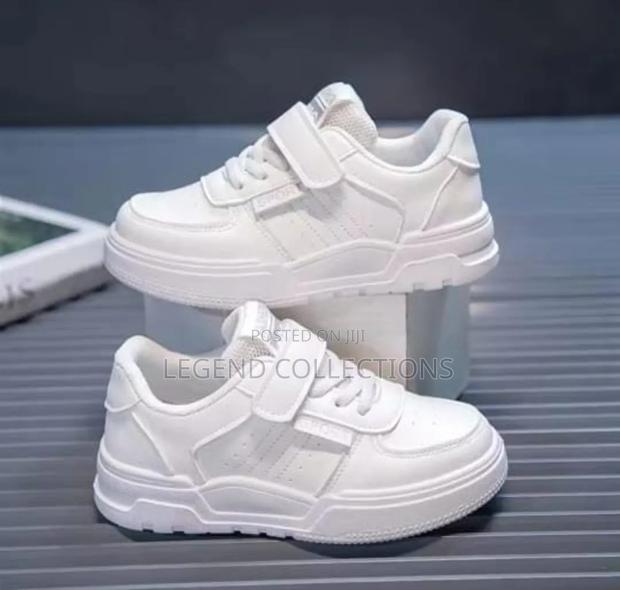 Kids Laced White Sneakers (Size 21-38) - thumbnail 4