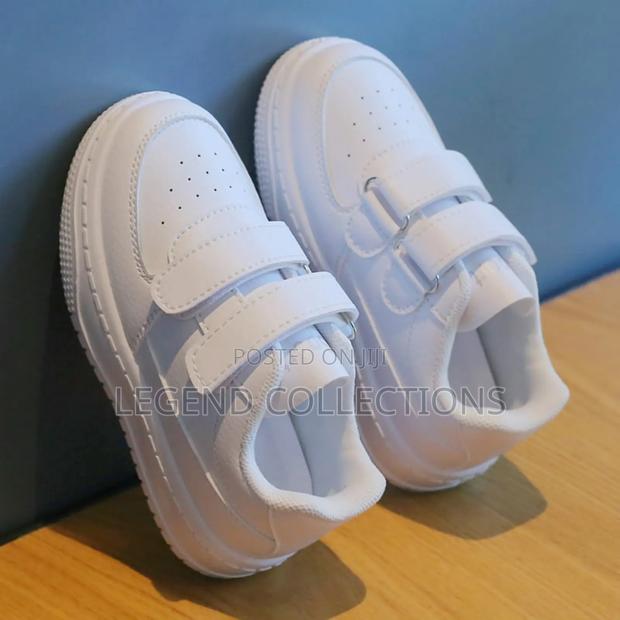 Kids Laceless White Sneakers (Size 21-38) - main view
