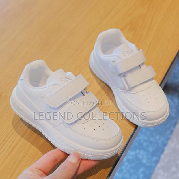 Kids Laceless White Sneakers (Size 21-38) - thumbnail 3
