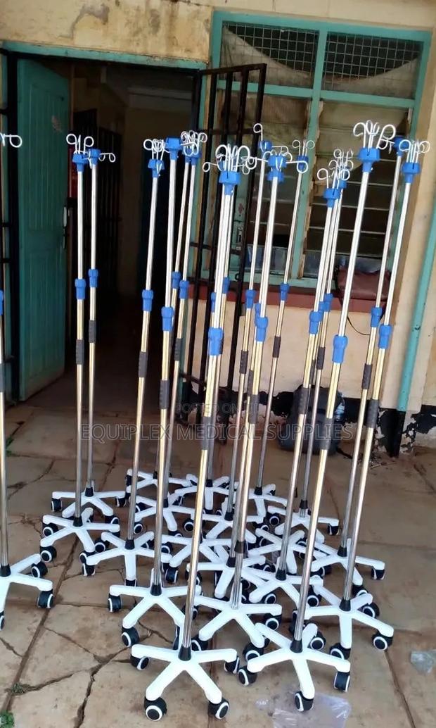Medical Drip Stand / Iv Stand (With 4 Hooks) - thumbnail 2