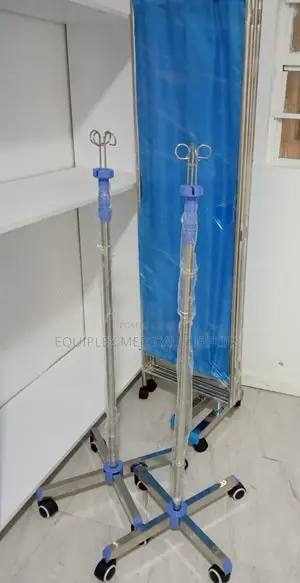 Medical Drip Stand / Iv Stand (With 4 Hooks)