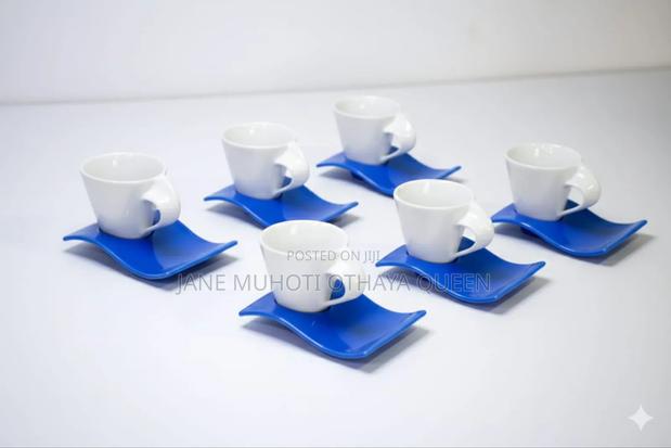 *Cup and Saucer Fancy Expresso Coloured