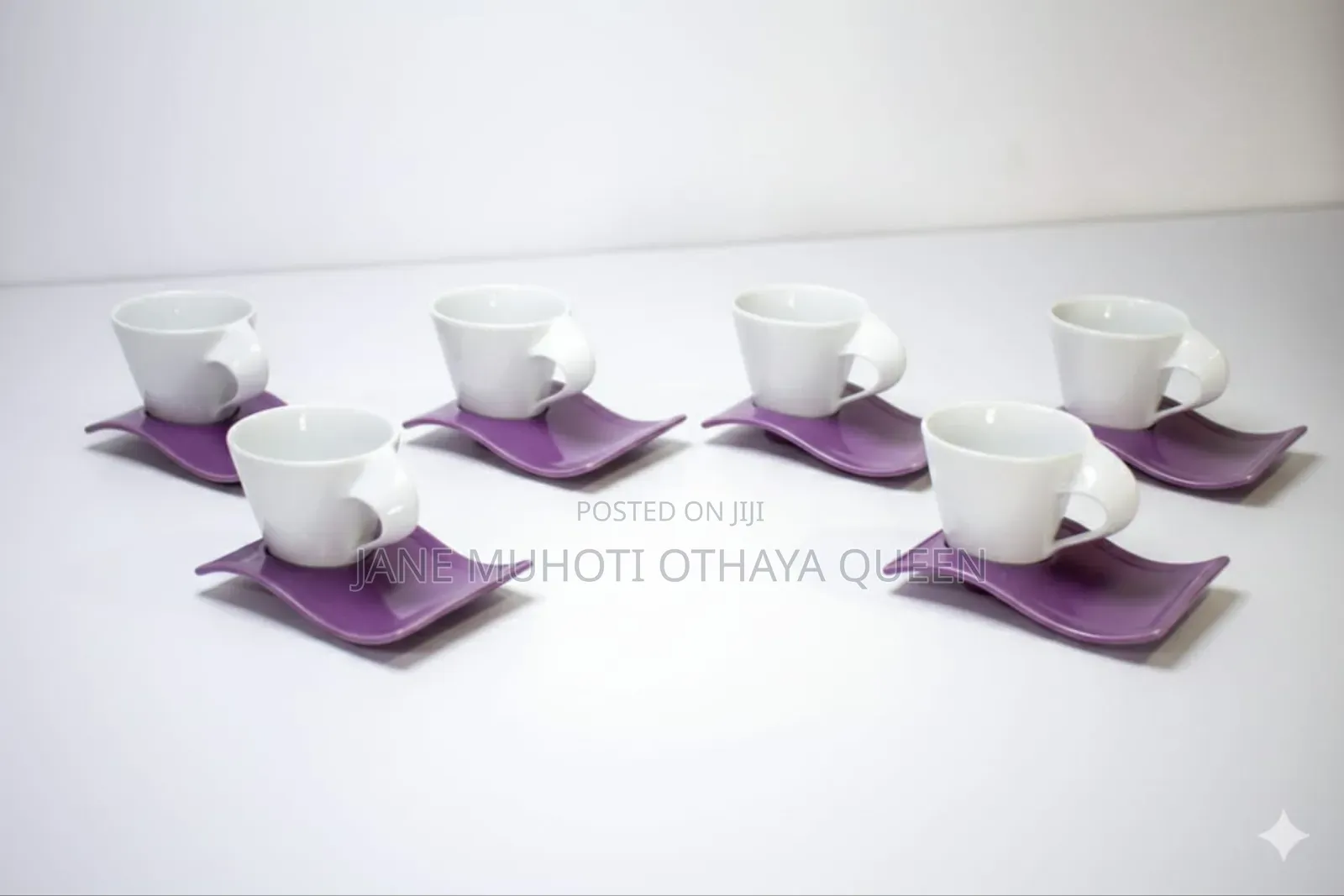 *Cup and Saucer Fancy Expresso Coloured