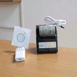 Mini 58mm Receipt Printer With Rechargeable Battery Support