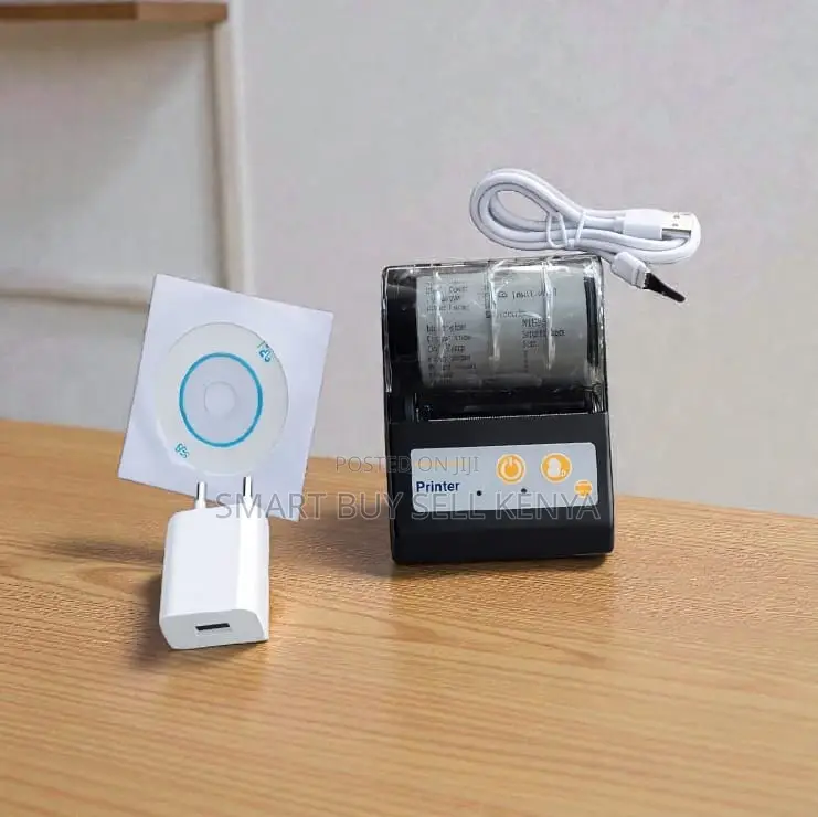 Mini 58mm Receipt Printer With Rechargeable Battery Support