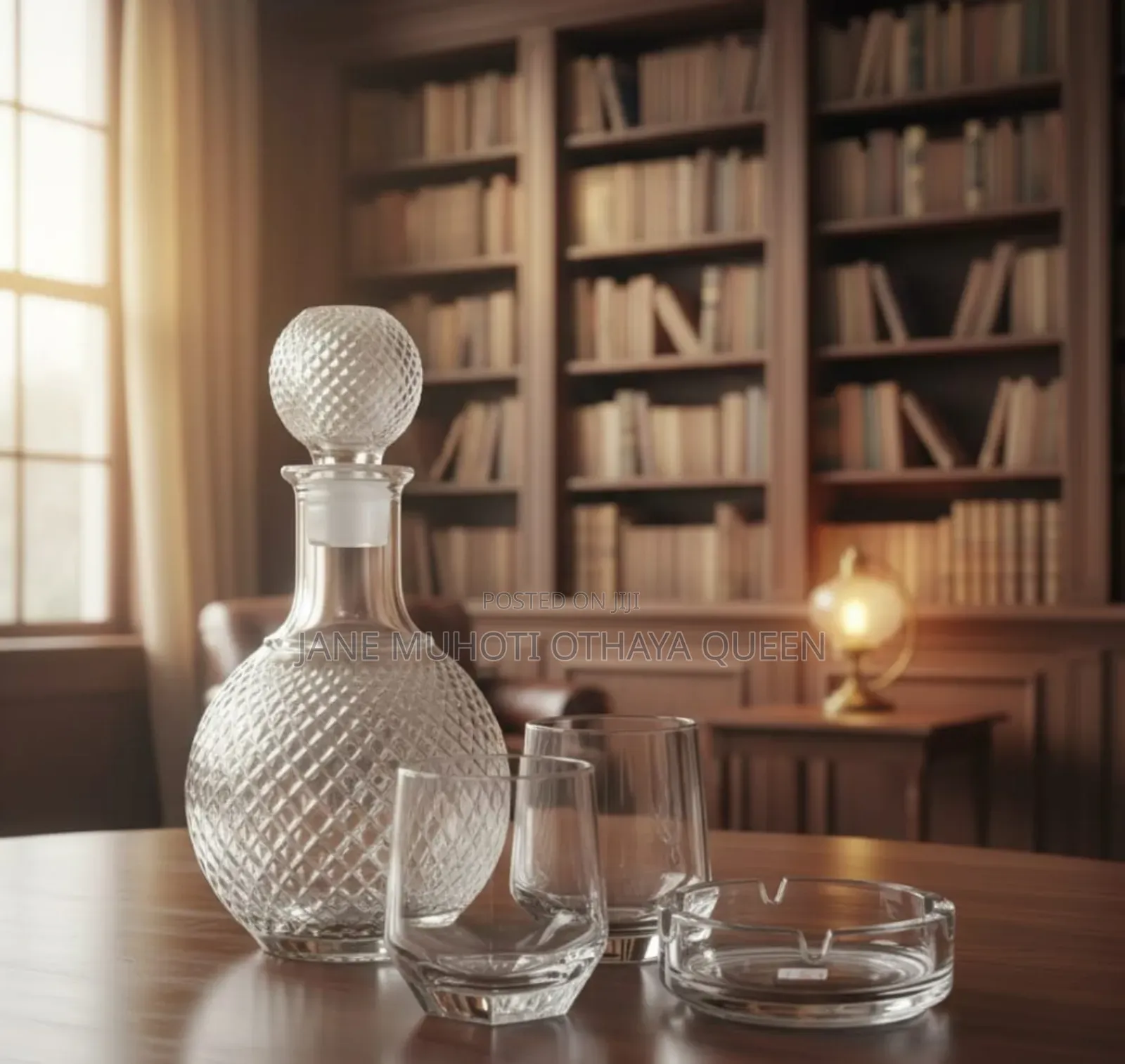 4pcs Decanter Round Plain
