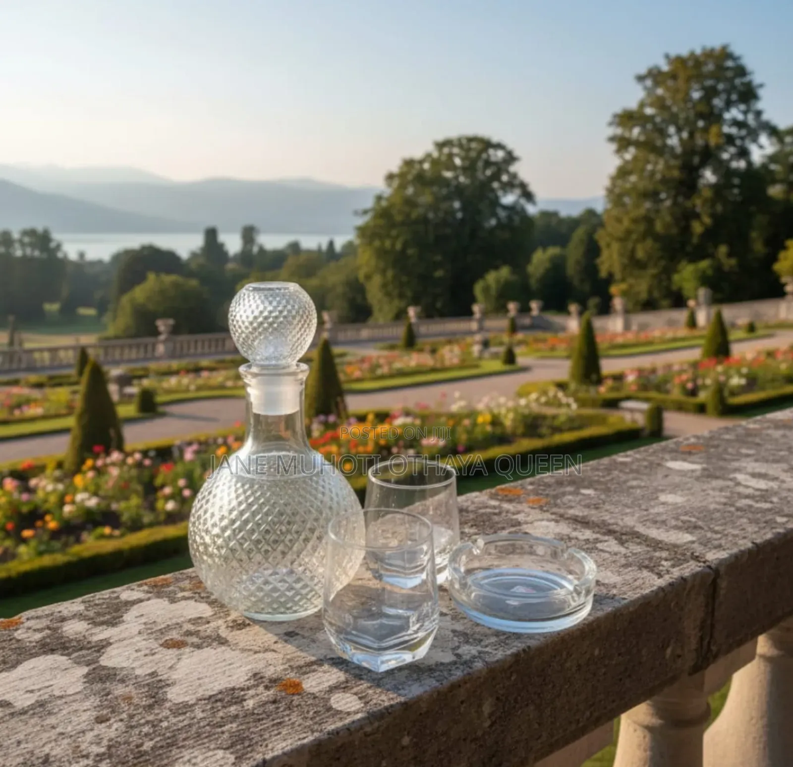 4pcs Decanter Round Plain