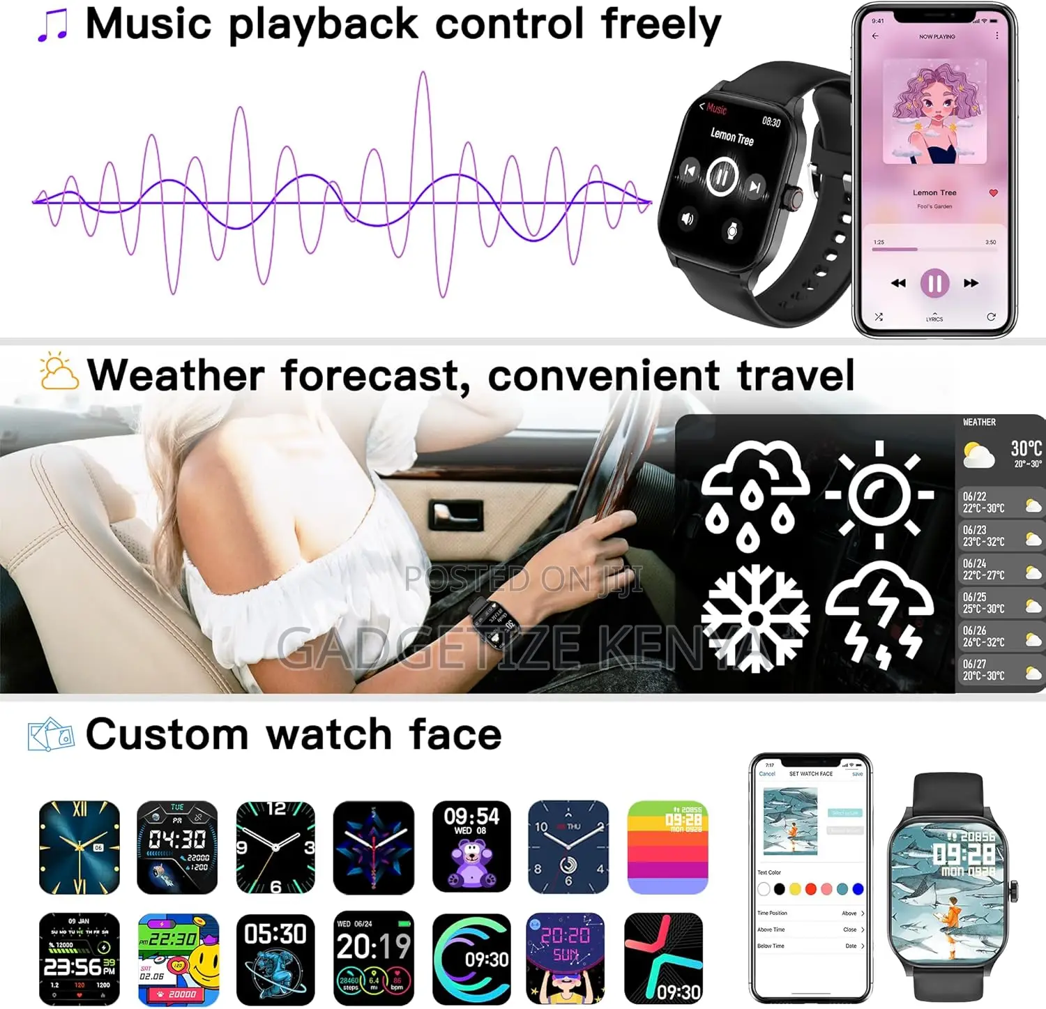 Othalne P68 Black Smartwatch
