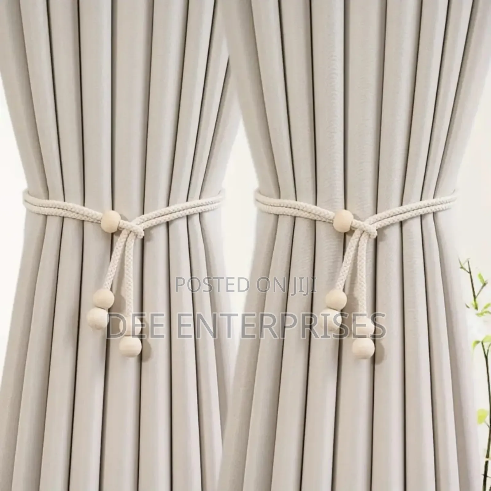 2pcs Wooden Beaded Curtain Tiebacks