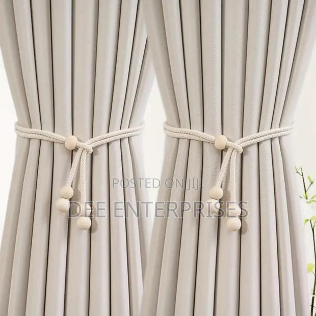 2pcs Wooden Beaded Curtain Tiebacks - main view