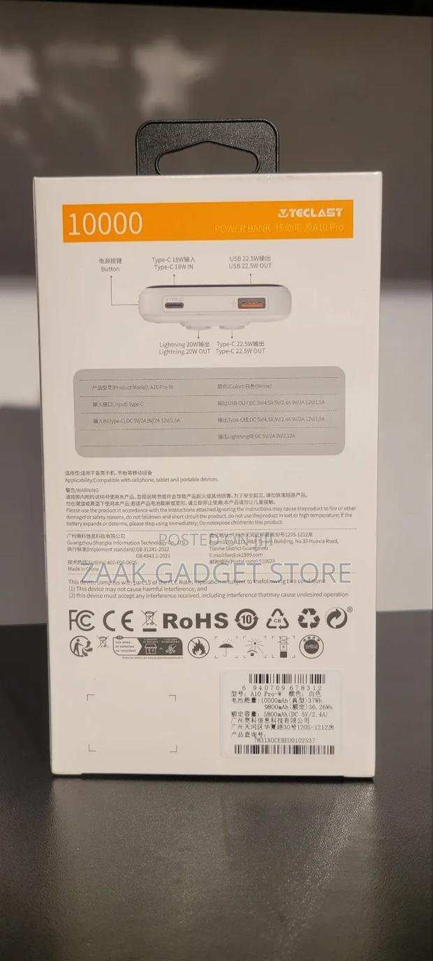 Portable Powerbank With 10,000mah ,Type C and Lighting - thumbnail 5