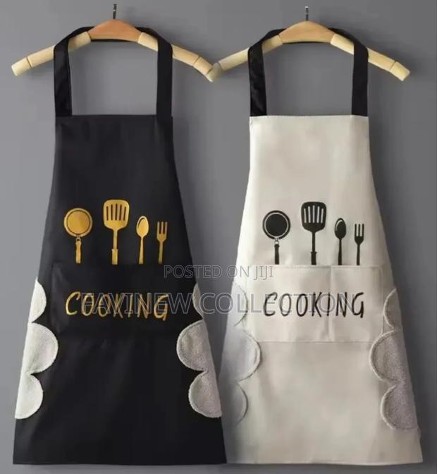 Waterproof Adults Kitchen Aprons With Side Wipes - thumbnail 3