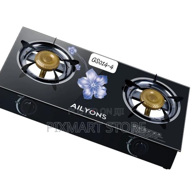 Compact Ailyons Glass Cooker – Reliable 2-Burner Stove