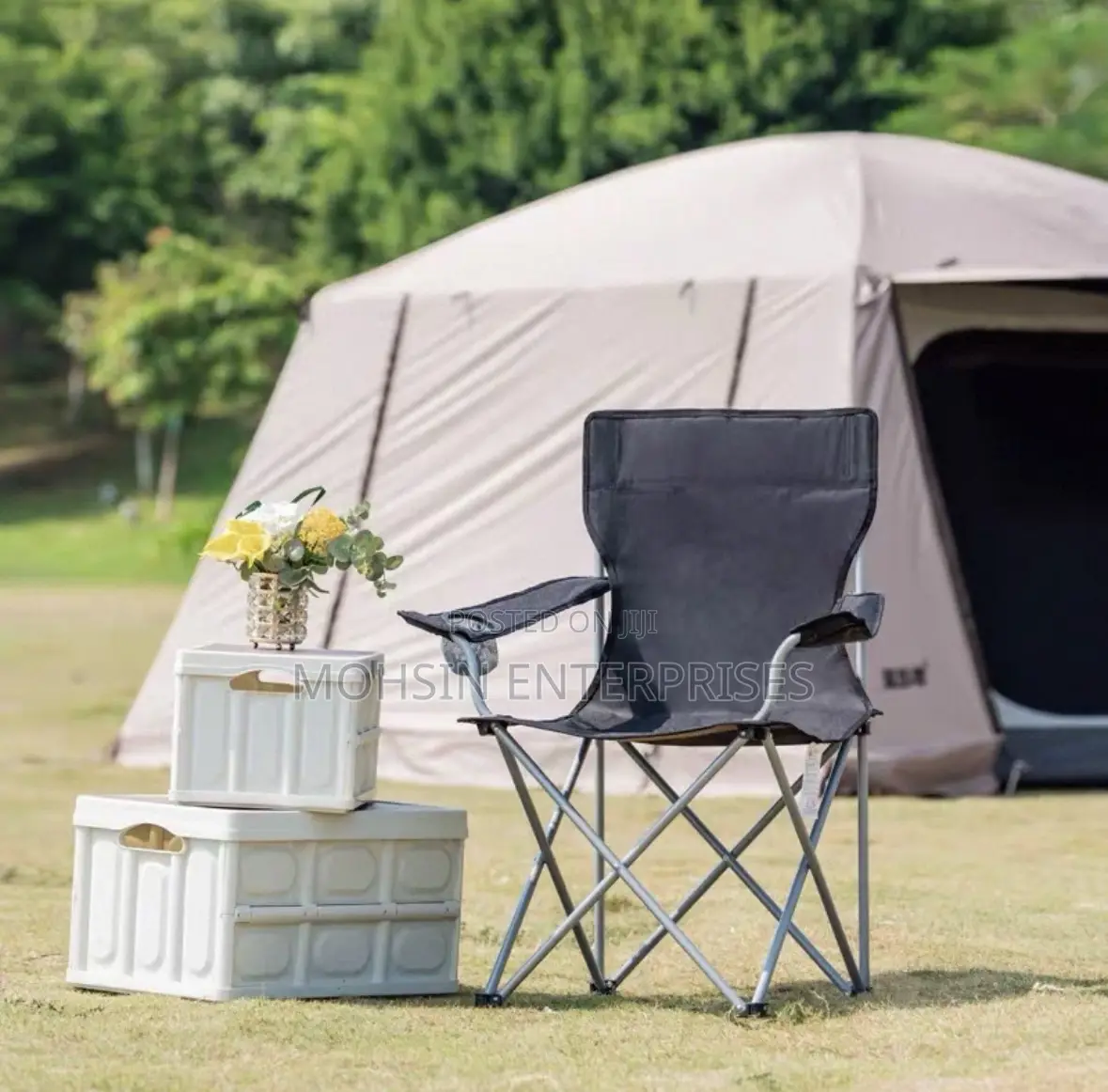 Collapsable Camping Chair With Cup Holder Brand New Price as Written