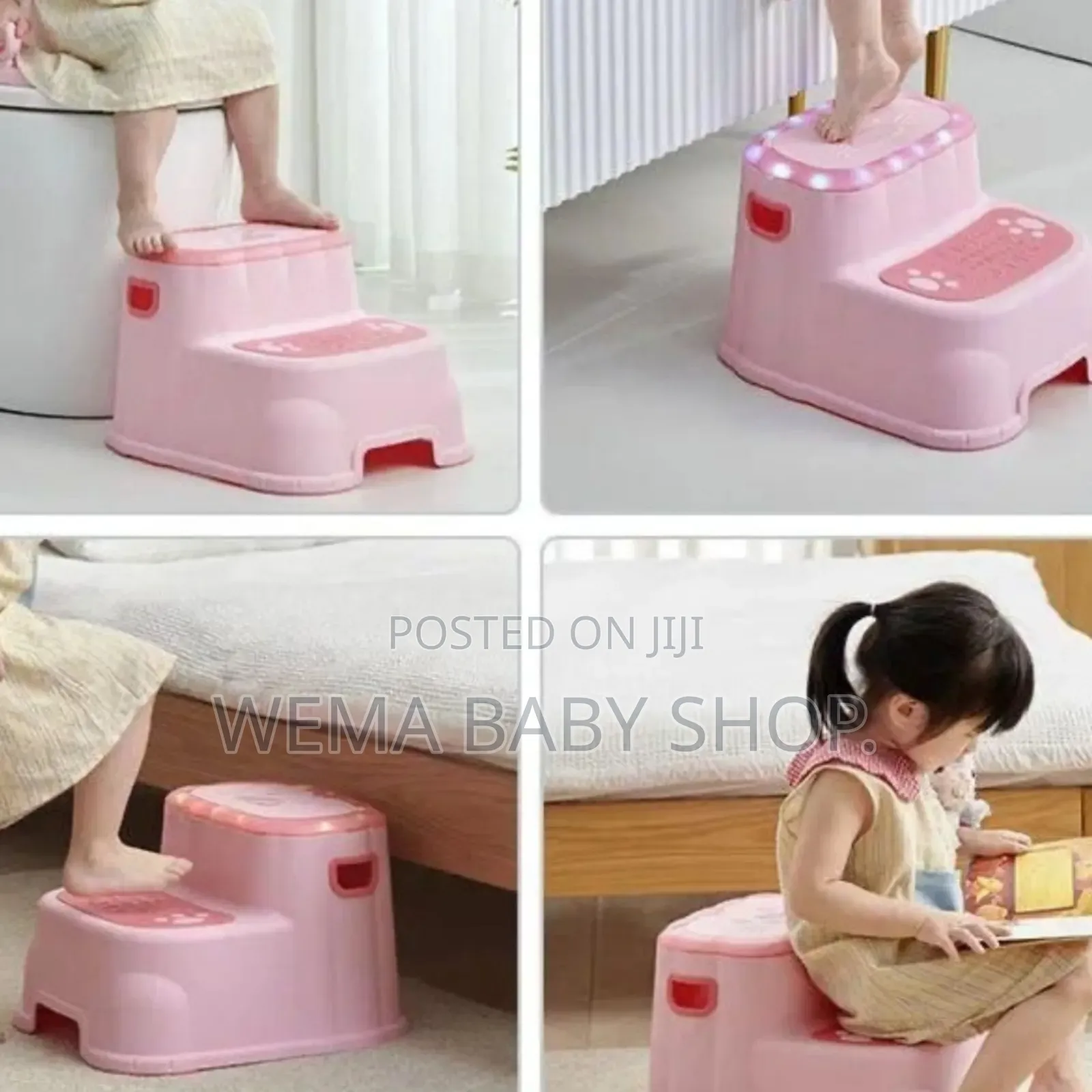Multipurpose Stepping Stool With Thickened Non Slip With Gravity Light