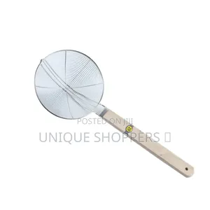Wood Handle Steel Spider Skimmer