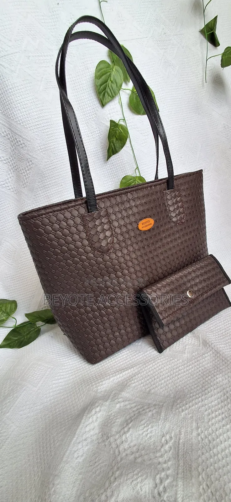 Dark Brown Ladies Leather Tote Bag