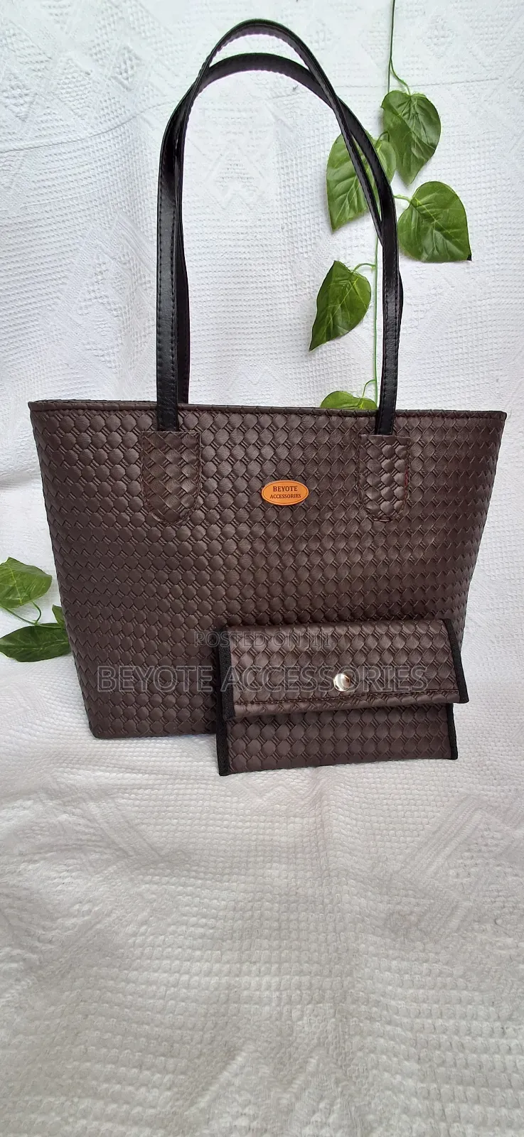 Dark Brown Ladies Leather Tote Bag