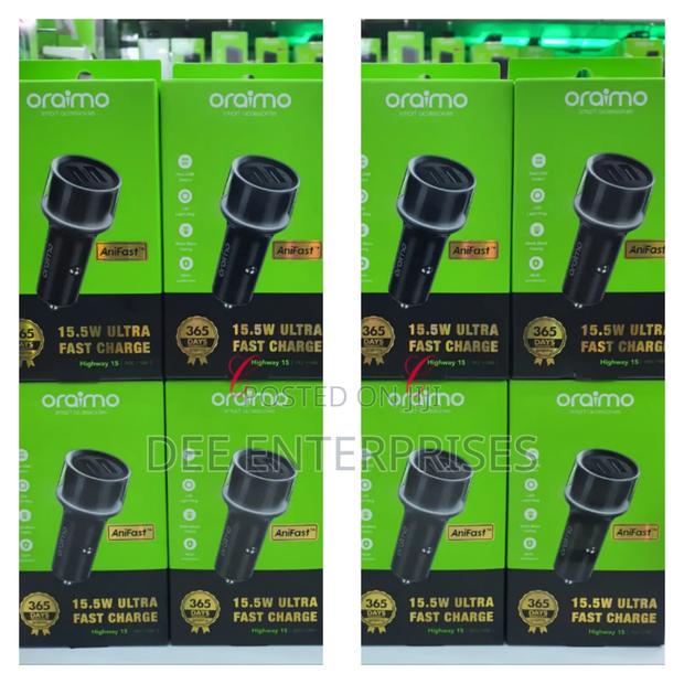 Oraimo Highway 15.5w Dual Usb Ports Ultra Fast Car Charger