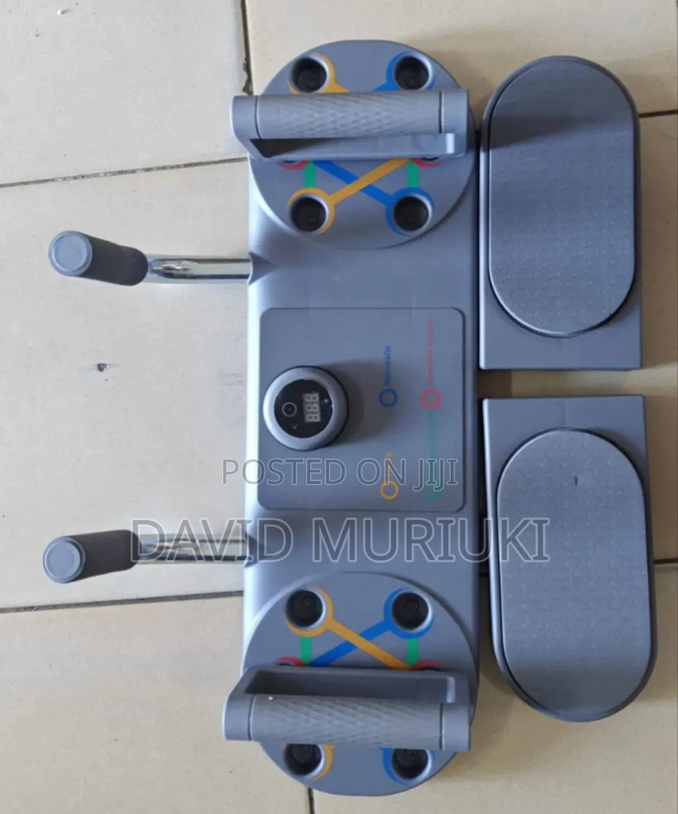 Smart Push Up Board With Resistance Bands and Atimer