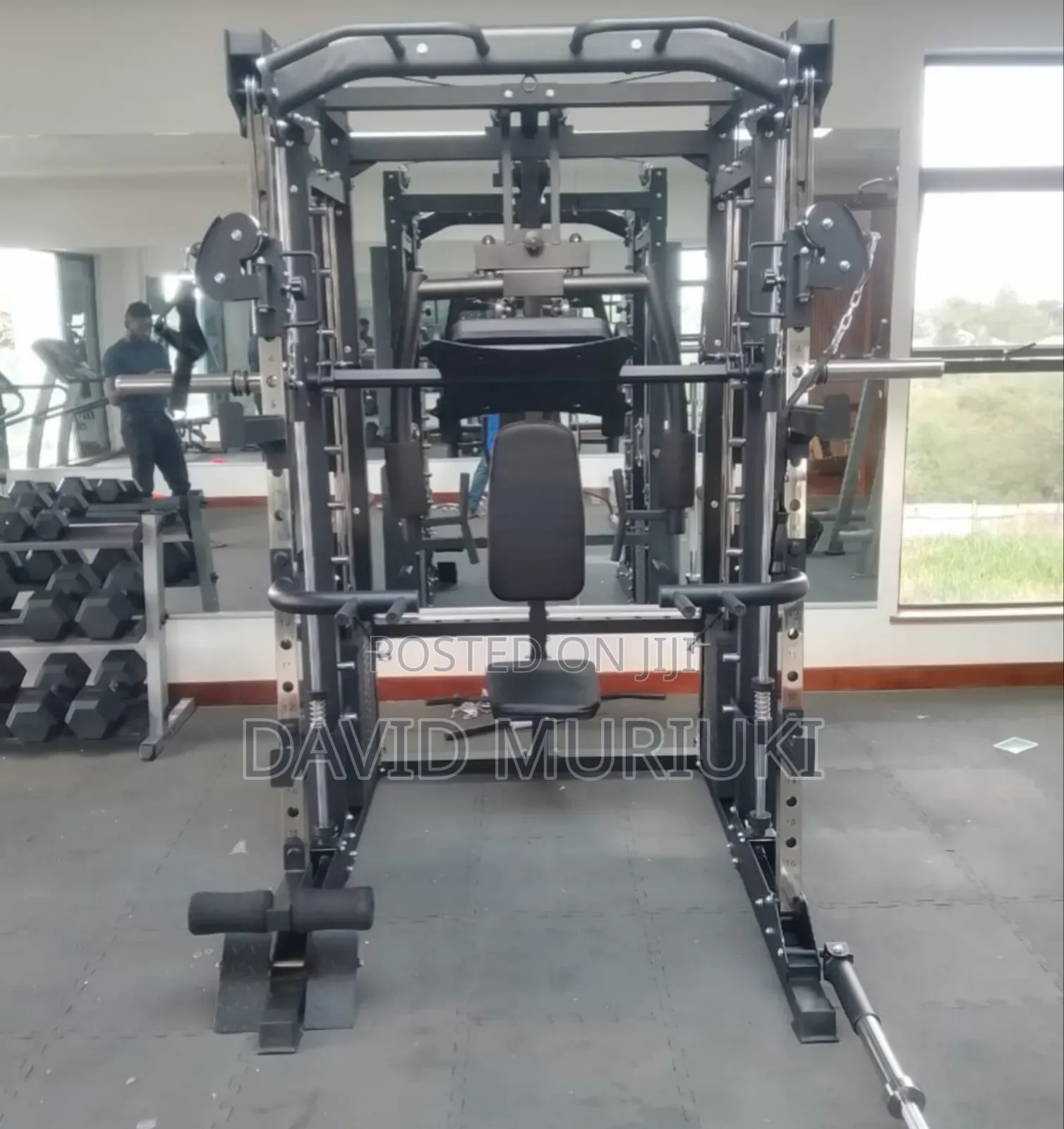 Integrated Smith Machine With Cable Cross Over