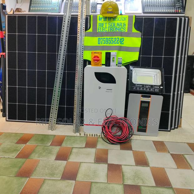 3.6kva MPPT Inverter - 2.56kwh Lithium Battery(4)575w Free Floodlight - thumbnail 3