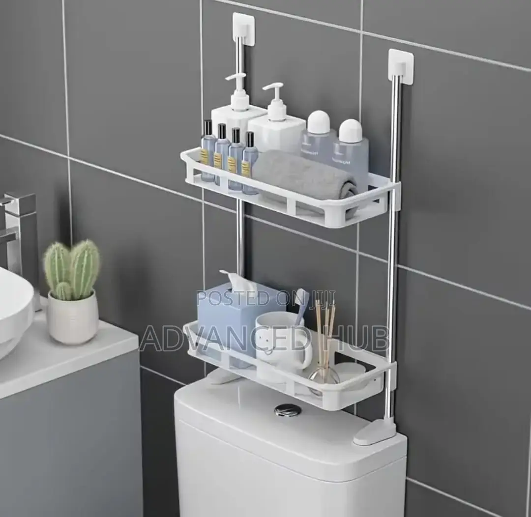 2-Layer No-Drill Multipurpose Shelf for Both Bathroom and Kitchen